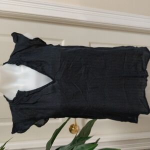 Old Navy Women's Black Cap Sleeve V-Neck Top Size XS